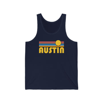 Austin, Texas Tank Top - Unisex Austin Tank Top Retro Sun