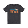 Ski Bum T-Shirt - Retro Mountain Adult Unisex Ski Bum T Shirt