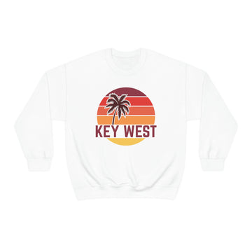 Key West, Florida Sweatshirt - Unisex Retro Palm Tree Crewneck Key West Sweatshirt