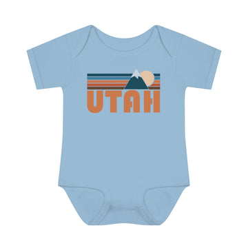 Utah Baby Bodysuit - Retro Mountain Utah Baby Bodysuit