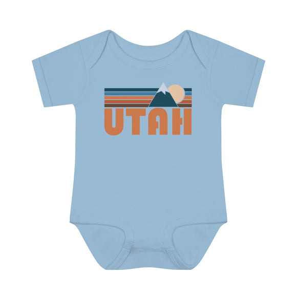 Utah Baby Bodysuit - Retro Mountain Utah Baby Bodysuit