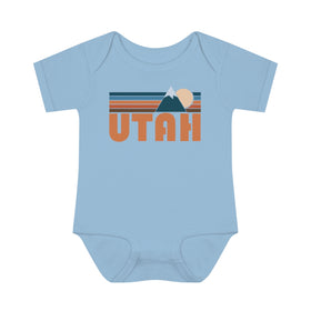Utah Baby Bodysuit - Retro Mountain Utah Baby Bodysuit