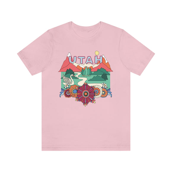 Utah Shirt, Utah Retro T-Shirt, Hippie Style Utah tee, Utah Mountain Shirt