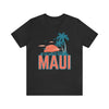 Maui, Hawaii T-Shirt - Retro Palm Tree & Beach Unisex Maui Shirt