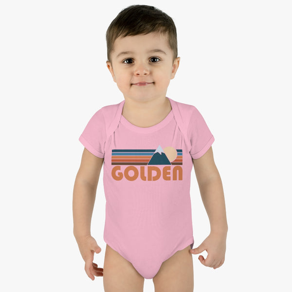 Golden Baby Bodysuit - Retro Mountain Golden, Colorado Baby Bodysuit