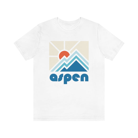 Aspen Shirt, Colorado Retro T-Shirt, Colorful Colorado tee, Aspen Mountain Shirt