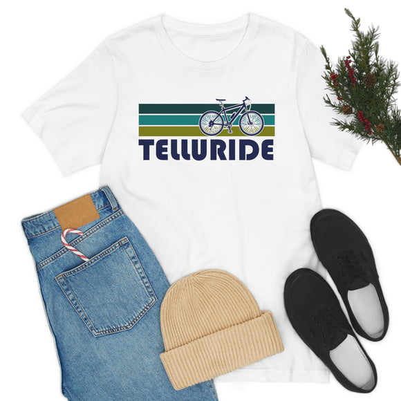 Telluride T-Shirt - Retro Mountain Bike Adult Unisex Telluride, Colorado T Shirt