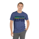 Aspen T-Shirt - Retro Mountain Bike Adult Unisex Aspen, Colorado T Shirt-50