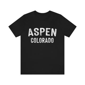 Buy black Aspen, Colorado Shirt - Paint Text Unisex Aspen T-Shirt
