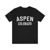 Aspen, Colorado Shirt - Paint Text Unisex Aspen T-Shirt