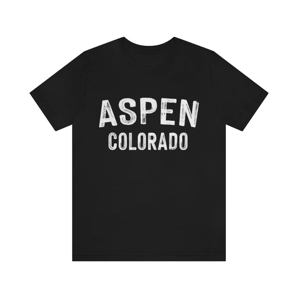 Aspen, Colorado Shirt - Paint Text Unisex Aspen T-Shirt