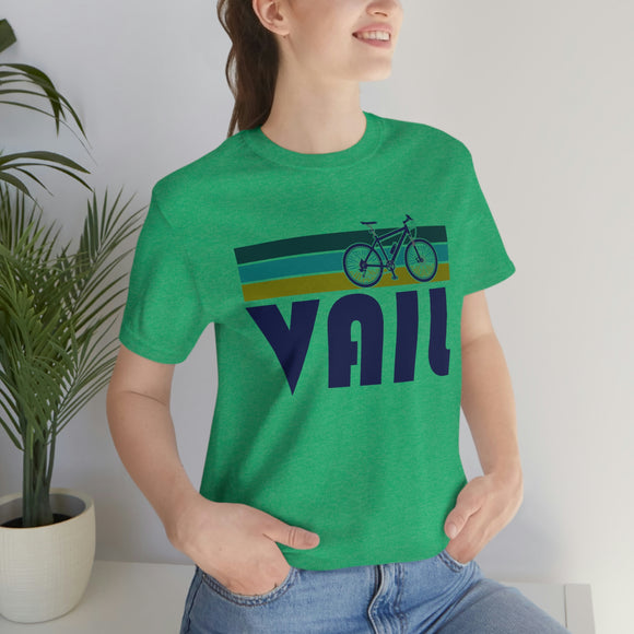 Vail T-Shirt - Retro Mountain Bike Adult Unisex Vail, Colorado T Shirt
