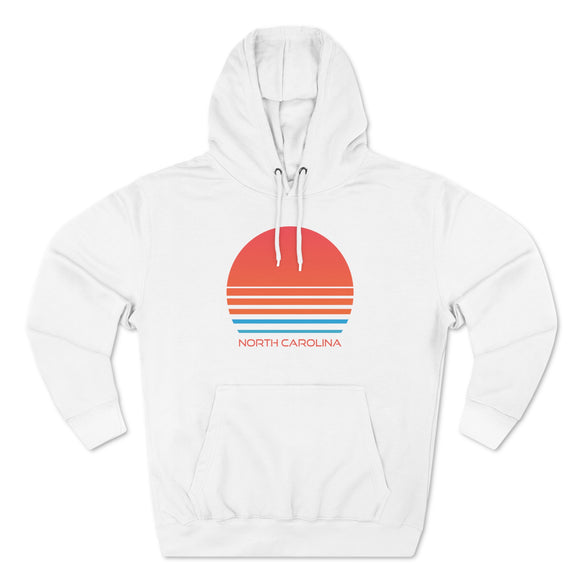 Premium North Carolina Hoodie - Retro 80s Unisex Sweatshirt