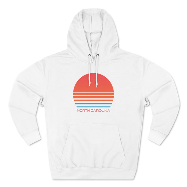Premium North Carolina Hoodie - Retro 80s Unisex Sweatshirt