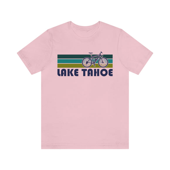 Lake Tahoe T-Shirt - Retro Mountain Bike Adult Unisex Lake Tahoe, Idaho T Shirt