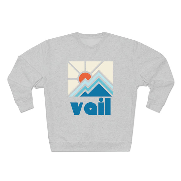 Premium Vail, Colorado Crewneck Sweatshirt - Retro Unisex Sweatshirt