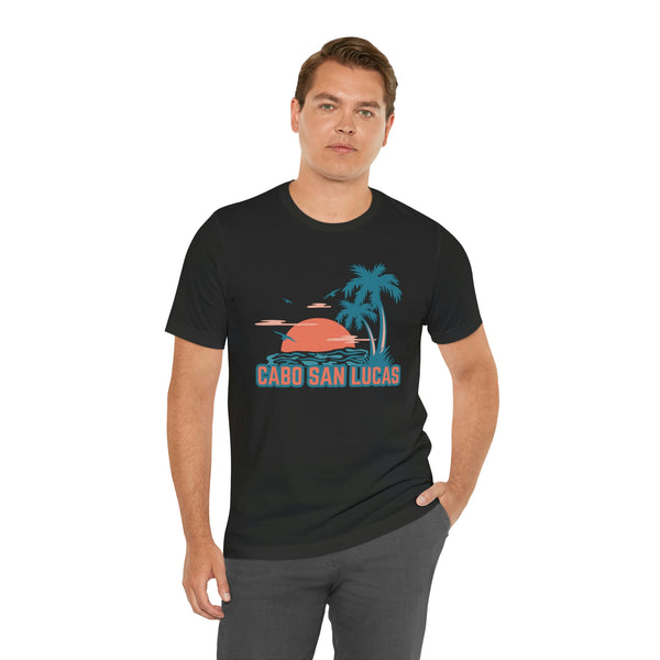 Cabo San Lucas, Mexico T-Shirt - Retro Palm Tree & Beach Unisex Cabo San Lucas Shirt