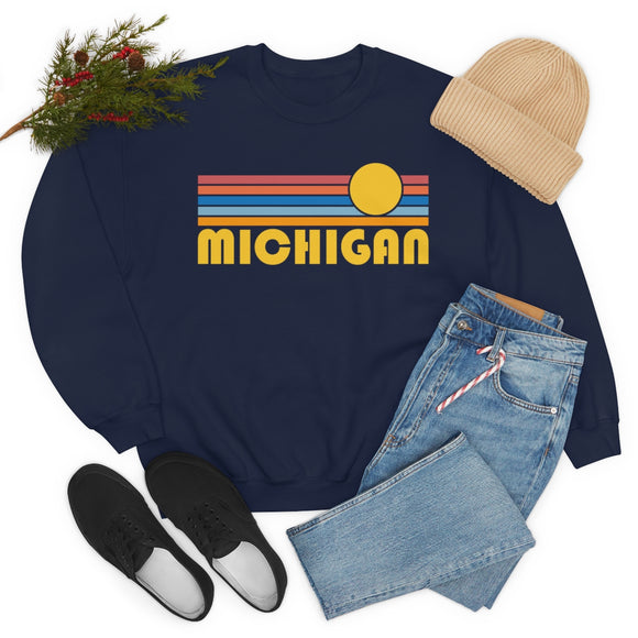 Michigan Sweatshirt - Retro Sunrise Unisex