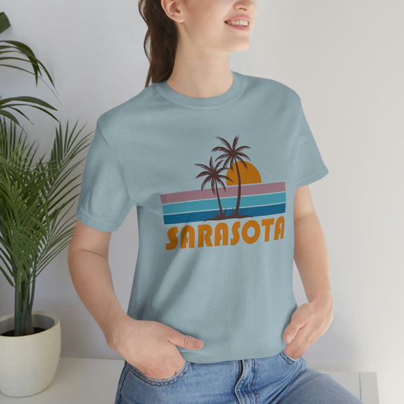 Sarasota, Florida T-Shirt - Retro Palm Tree Unisex Sarasota Shirt