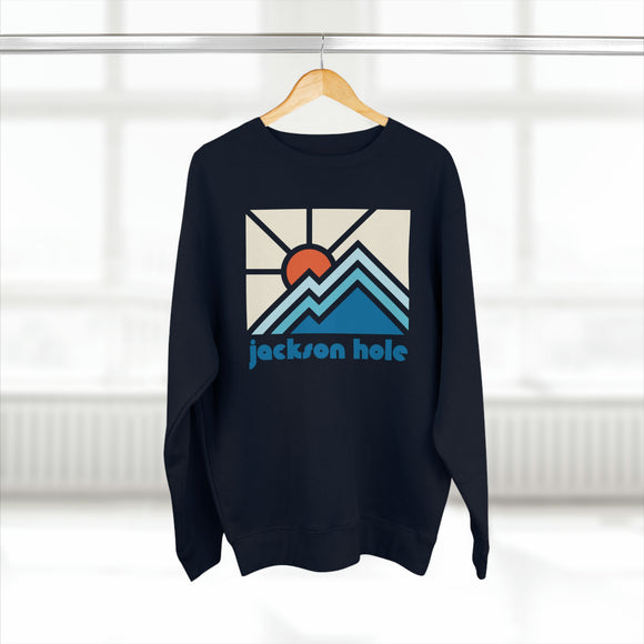 Premium Jackson Hole, Wyoming Crewneck Sweatshirt - Retro Unisex Sweatshirt