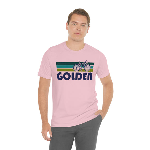 Golden T-Shirt - Retro Mountain Bike Adult Unisex Golden, Colorado T Shirt