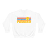 Portland, Oregon Sweatshirt - Retro Sunrise Unisex