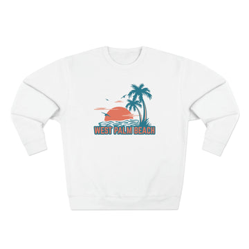 Buy white Premium West Palm Beach, Florida Sweatshirt - Unisex Premium Crewneck Sweatshirt