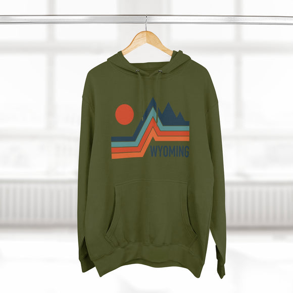 Premium Wyoming Hoodie - Retro Unisex Sweatshirt