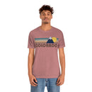 Colorado T-Shirt - Retro Mountain v2 Unisex Colorado Shirt-6