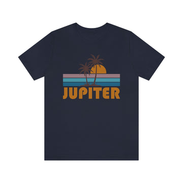 Buy navy Jupiter, Florida T-Shirt - Retro Palm Tree Unisex Jupiter Shirt