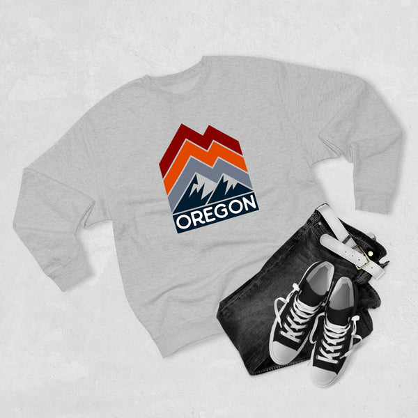 Premium Oregon Sweatshirt - Retro Unisex Premium Crewneck Oregon Sweatshirt