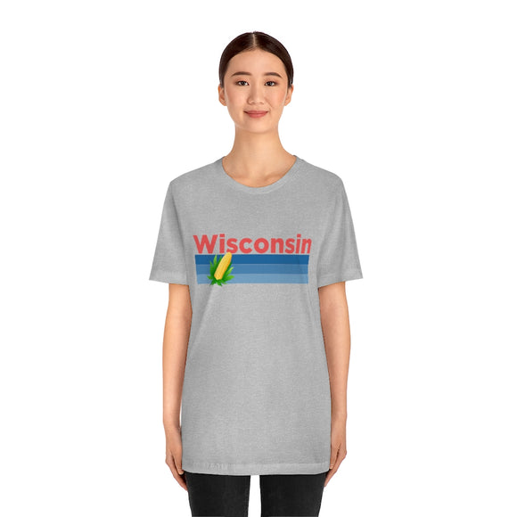Wisconsin T-Shirt - Retro Corn Unisex Wisconsin Shirt