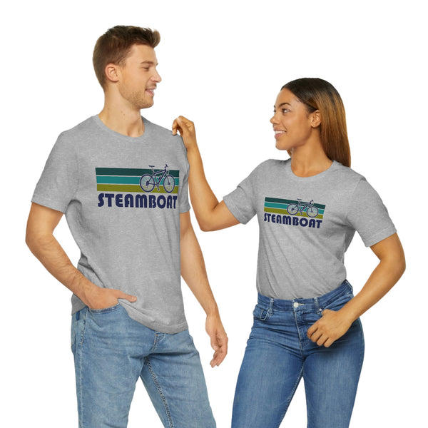 Steamboat T-Shirt - Retro Mountain Bike Adult Unisex Steamboat, Colorado T Shirt