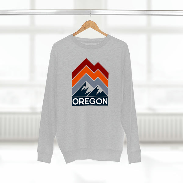 Premium Oregon Sweatshirt - Retro Unisex Premium Crewneck Oregon Sweatshirt