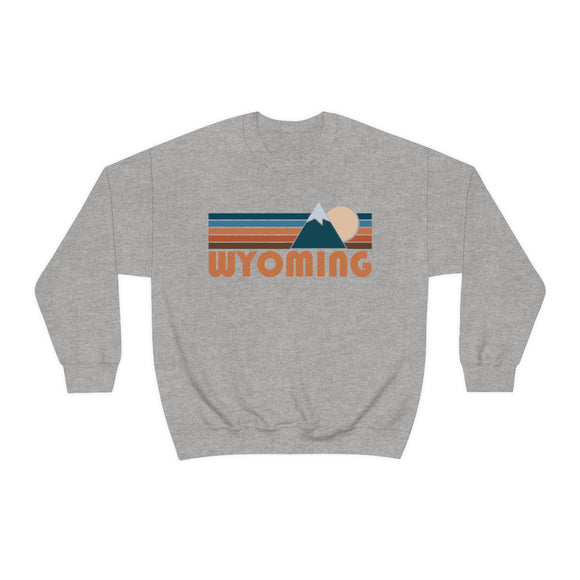 Wyoming Sweatshirt - Retro Mountain Unisex