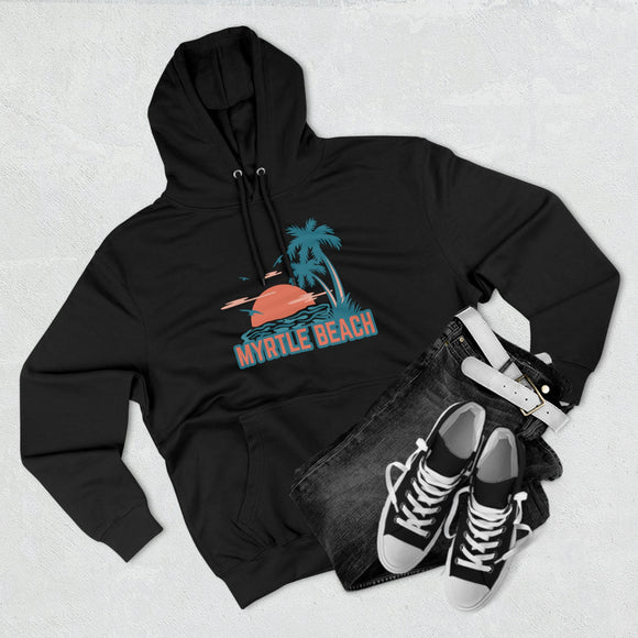 Premium Myrtle Beach, South Carolina Hoodie - Palm Tree Unisex Sweatshirt