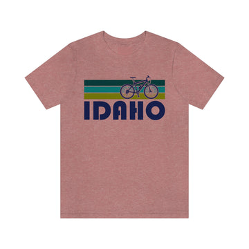 Buy heather-mauve Idaho T-Shirt - Retro Mountain Bike Adult Unisex Idaho T Shirt