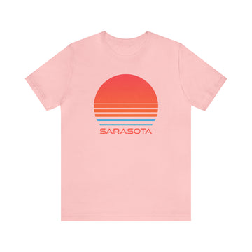 Buy pink Sarasota, Florida T-Shirt - Retro 80s Unisex Sarasota Shirt