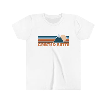 Crested Butte Youth T-Shirt - Retro Mountain Colorado Kid's TShirt - 0