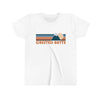 Crested Butte Youth T-Shirt - Retro Mountain Colorado Kid's TShirt