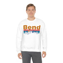 Bend, Oregon Crewneck Sweatshirt - Mountain & Birds Unisex-4