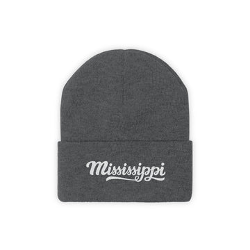 Mississippi Beanie - Adult Hand Lettered Embroidered Mississippi Knit Hat