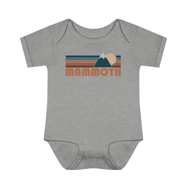 Mammoth Baby Bodysuit - Retro Mountain Mammoth, California Baby Bodysuit