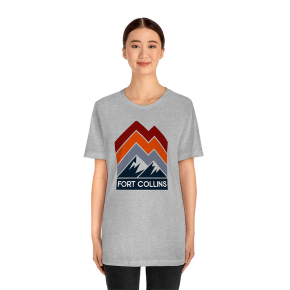 Fort Collins, Colorado T-Shirt - Retro Mountain Unisex Fort Collins Shirt