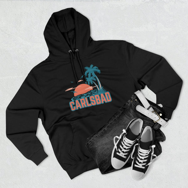 Premium Carlsbad, California Hoodie Hoodie - Palm Tree Unisex Sweatshirt