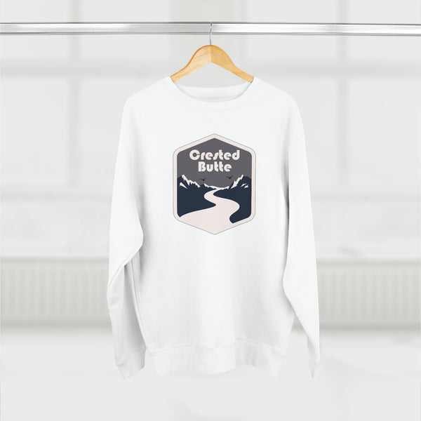 Premium Crested Butte, Colorado Crewneck Sweatshirt - Retro Unisex Sweatshirt