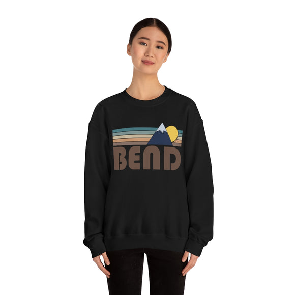 Bend, Oregon Sweatshirt - Fall Retro Mountain Unisex Crewneck Bend Sweatshirt
