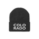 Colorado Beanie - Adult Embroidered Two Line Colorado Knit Hat-5