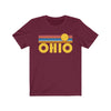 Ohio T-Shirt - Retro Sunrise Adult Unisex Ohio T Shirt
