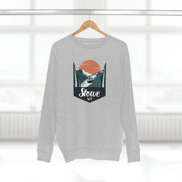 Premium Stowe, Vermont Crewneck Sweatshirt - Retro Unisex Sweatshirt
